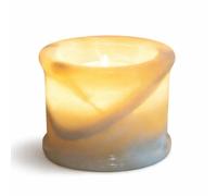CraftsOfEgypt Egyptian Real Alabaster Stone/Marble Candle Holder Votive
