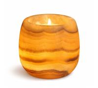 CraftsOfEgypt Egyptian Real Alabaster Stone/Marble Candle Holder Votive