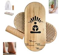 Craftspire Premium Sadhu Board Foot Massage Tool with Gift Box, Wooden Nail Design for Acupressure & Balance Practice, Mindfulness Yoga Meditation Set with Storage Bag & Cork Massage Roller