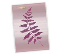 CraftStar Fern Frond Stencil - Reusable Mylar Fern Leaf Craft, Tile or Wall Decor Stencil (A5)