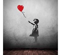 CraftStar Large Banksy Balloon Girl Stencil- Urban Graffiti Wall Art Template