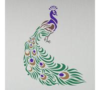 CraftStar Large Peacock Stencil - Reuseable Bird Stencil