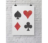 CraftStar Large Playing Card Symbols Stencil - Heart, Club, Spade and Diamond Stencil