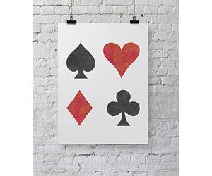 CraftStar Large Playing Card Symbols Stencil - Heart, Club, Spade and Diamond Stencil