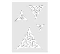 CraftStar Large Trinity Knot Stencil - Set of 4 Large Celtic Knot Stencil Templates