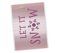CraftStar Let It Snow Stencil - Hand Written Style Mylar Template - Christmas Crafting/Card Making/Xmas Sign Making