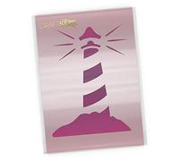 CraftStar Lighthouse Stencil - 18 x 23 cm Reusable Lighthouse Template