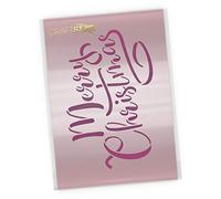 CraftStar Merry Christmas Text Stencil - Script Style Template for Christmas Crafts/Card Making/Xmas Signs
