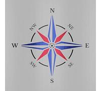 CraftStar Nautical Compass Rose Stencil - Large Reuseable Home Decor Stencil