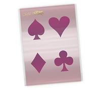 CraftStar Playing Card Symbols Stencil - Heart, Club, Spade and Diamond Stencil