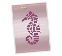 CraftStar Seahorse Stencil - Sea Horse Craft, Tile or Wall Decor Stencil