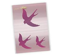 CraftStar Swallows Stencil - A4 Reusable Swallow Stencil Sheet