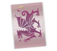 CraftStar Welsh Dragon Stencil- Laser-Cut A4 Dragon Stencil Template