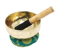 CRAFTSTRIBE 6.5" Handmade Crown Chatra Tibetan Singing Bowl Meditation Healing Bowl With Mallet And Silk Cushion