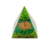 CRAFTSTRIBE Peridot Sphere and Malachite Orgonite Healing Crystal Gemstone Pyramid