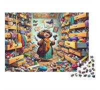 Craftswoman in Chaos 1000 Pc Premium Jigsaw Puzzle for Adults Educational Decompression Game Wall Decoration Gift Idea 52x38cm/1000pcs