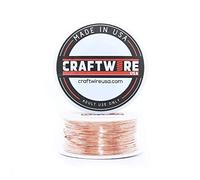 Craftwire USA Solid Bare Copper Wire Round,Bright,Dead Soft,100 Feet 26 Gauge (Choose 25 to 100 Ft,10 to 30 Ga.)