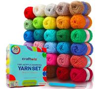 Craftwiz 100% Acrylic Yarn for Crocheting and Knitting - Skeins of #4 Worsted Weight Yarn, 1600 Yards of Soft Crochet Yarn, Perfect for Amigurumi Yarn and Other Small Crafts Projects
