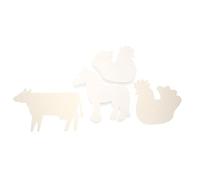 Crafty Bitz Farm Animal Cut Outs. Pack of 10, White, One