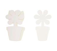 CRAFTY BITZ Large Children's Card Paper Shapes - Flower Pots, 2 Kinds - Pack of 10, White, (68951)