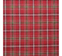 Crafty by Chatham Glyn 100% Brushed Cotton Tartan 140cm Wide Crafty Cottons Fabric for Crafting, Sewing, Dressmaking, Home Décor; Red