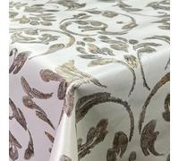 Crafty By Chatham Glyn Italian Embossed Printed PVC Damask Print Width 140cm 100% PVC Wipe Clean Tablecloth Fabric by The Metre (4014-01)