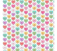 Crafty by Chatham Glyn Valentines Printed Cotton Fabric 140cm Wide Crafty 100% Cotton Digital Printed Fabric for Crafting, Patchwork & Dressmaking (Sweet Heart Love, Half Metre)