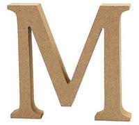 Crafty Capers 13cm Large Wooden MDF Letter Shape to Decorate - M | Wood Shapes for Crafts