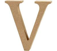 Crafty Capers 13cm Large Wooden MDF Letter Shape to Decorate - V | Wood Shapes for Crafts