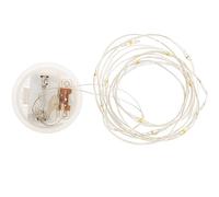 Crafty Capers 15 White Battery LED Fairy Lights | Light Gold Cable for Glass Domes | 1.5m Long