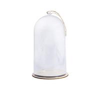 Crafty Capers 19cm Tall Plastic Bell Jar Cloche with Jute Cord for Crafts