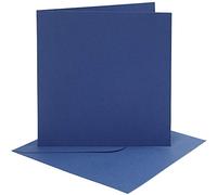 Crafty Capers 4 Dark Blue 6x6 Cards & Envelopes for Card Making Crafts | Card Making Blanks