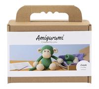 Crafty Capers Amigurumi Complete Kit | Bright Green Monkey | Japanese Crochet | 22cm Long