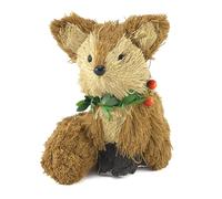 Crafty Capers Bristle Fox with Berry Garland | Freestanding Christmas Ornament | Gisela Graham