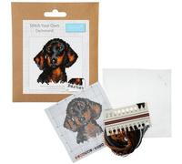 Crafty Capers Dachshund | Personalisable | Cross Stitch | Complete Mini Kit | 13cm