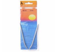 Pony Circular Metal Knitting Pins Needles With Cable Wire Length 40cm Width 4mm