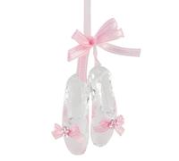 Crafty Capers Pink & Clear Ballet Shoes | Christmas Tree Decoration | Gisela Graham