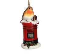 Crafty Capers Postbox | 9cm Robin Hanging Ornament | Christmas Decoration | Gisela Graham