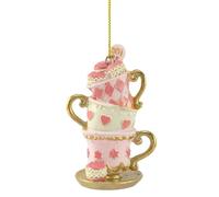 Crafty Capers Tea Cup Stack | Alice in Wonderland | Christmas Ornament | Gisela Graham