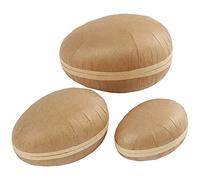 Crafty Capers Three Opening Fillable Paper Mache Eggs to Decorate | Two Part | 12,15 & 18cm