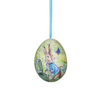 Crafty Capers Time to Water | Peter Rabbit Two-Part Hanging Tinware Egg | Fillable Easter Gift