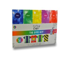 Crafty Club Tie Dye Kit of 5 Colours Non Toxic Simple to Use for Homemade Party Creative Group Activities DIY Gift
