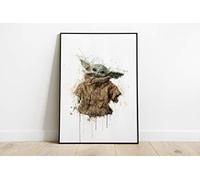 Crafty Little Penguin Splash Baby Yoda Print Art A5 A4 A3 A2 A1 Maxi Home Decor Gamer Classic - 5082 (A3-297 x 420 mm)