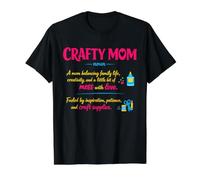 Crafty Mom Definition DIY Handmade Arts and Crafts Hobby Value Graphic T-Shirt