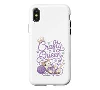 Crafty Queen Yarn and Paws Cat Lover Knitting Design Case for iPhone X/XS