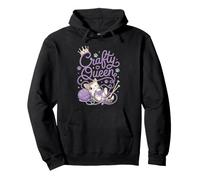 Crafty Queen Yarn and Paws Cat Lover Knitting Design Pullover Hoodie
