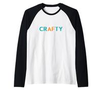 Crafty Simple Bold Text DIY Maker Creative Hobbyist Design Raglan Baseball Tee