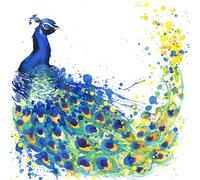 Crafty Things 4 x Paper Napkins - Colourful Peacock - Ideal for Decoupage/Napkin Art