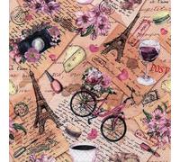 Crafty Things 4 x Paper Napkins - Voyage a Paris - Ideal for Decoupage/Napkin Art