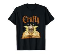 Crafty Witch Core Crescent Moons Skull Spell Book Magic T-Shirt
